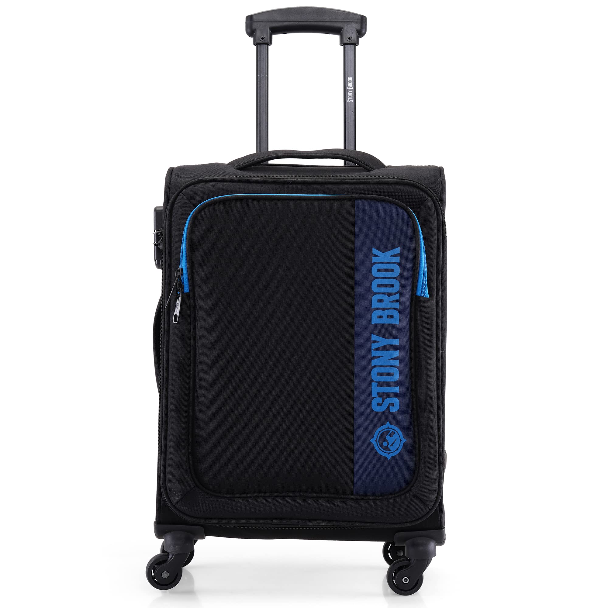 Nasher Miles Classic 55 Cm 20 Inch Polyester Soft-Sided 4 Wheels Spinner Cabin Luggage Trolley Bag (Black)-image-22