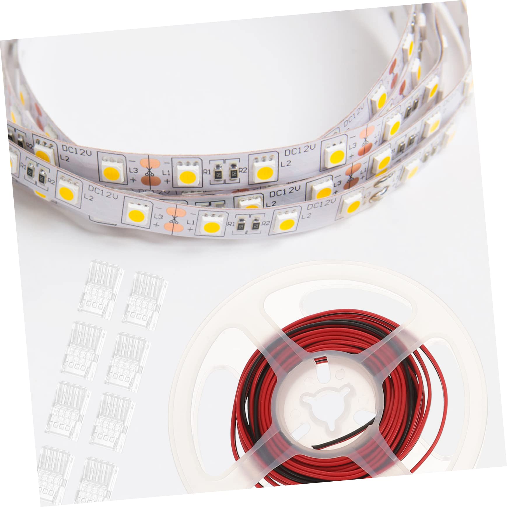 Amosfun 4 Sätze LED-Lichtleistenanschluss led lichtband verbinder Lichtleiste Verbindung -Bandlicht stoßverbinder Klemmenerweiterungsstecker Anschlüsse für -Lichtleisten Bar