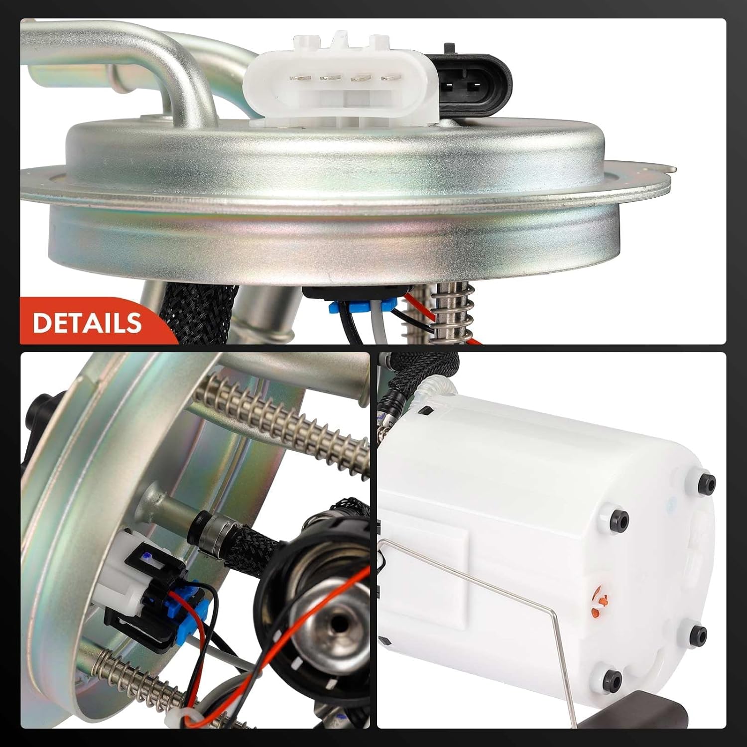 A-Premium 3 Tubes Electric Fuel Pump Module Assembly with Pressure Sensor Compatible with GMC Yukon XL 1500 & Chevrolet Suburban 1500, Avalanche & Cadillac Escalade ESV/EXT, 2004-2007, Gas, 3 Tubes