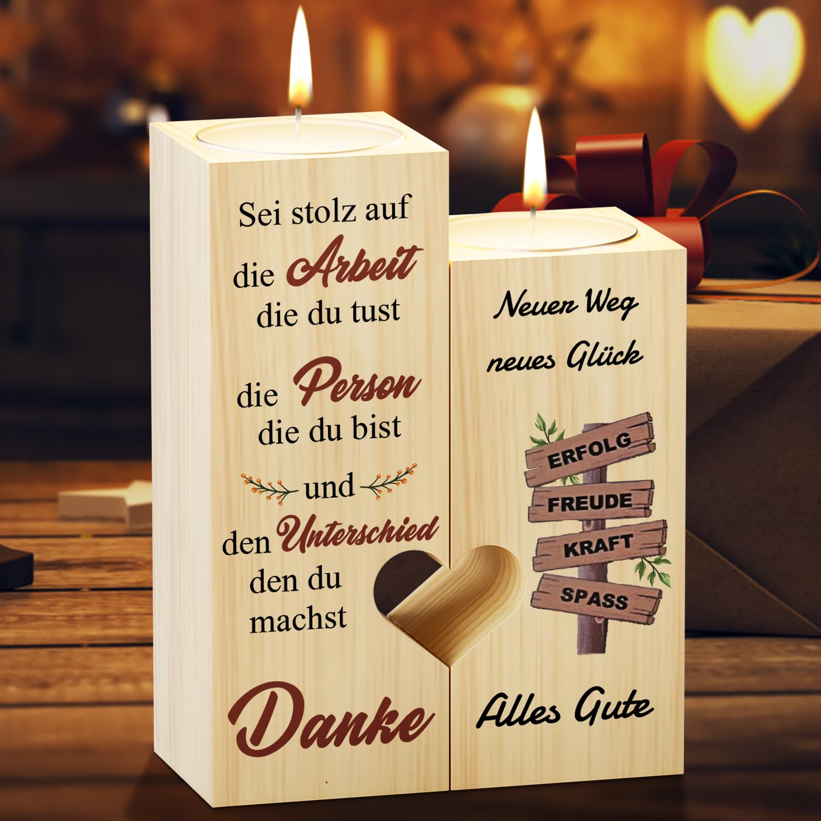 KAAYEE Abschiedsgeschenk Kollegen, Kerzenständer Abschied Kollegin | Geschenke für Kollegin, Abschied Danke Kollegin Geschenk, Ruhestand Neuer Job Jobwechsel Geschenke zum Kollegin