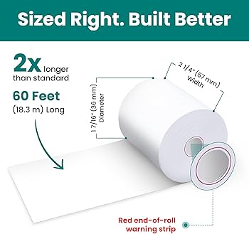 Amazon.co.jp: ReceiptPaperPro 2 1/4インチ x 60フィート Amazon.co.jp: ReceiptPaperPro 2 1/4インチ x 60フィート