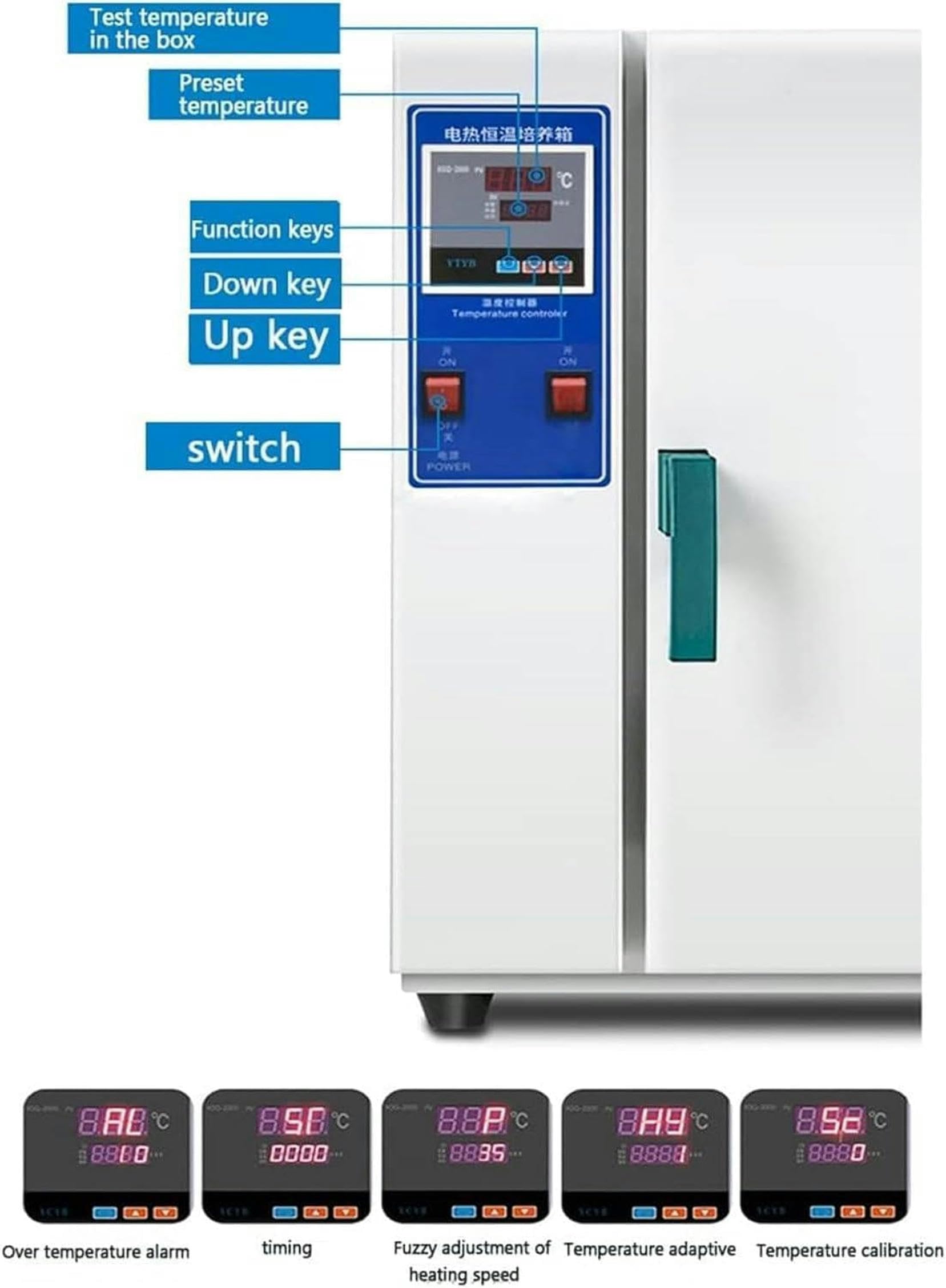 15L/42L Elektrischer Konstanttemperaturofen, Labor-Trocken- und Heizofen, 220V/RT+5-300℃ mit steuerbarem intelligentem Instrument, Keimform für mikrobielle Samen im Labor