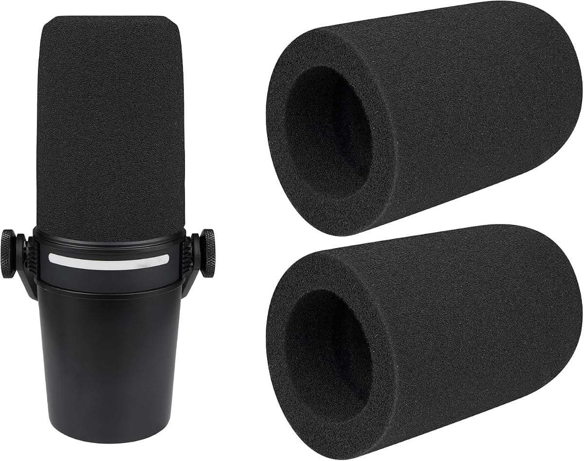 SOULWIT 2 filtros pop para Shure MV7+(MV7 Plus) - Negro | No compatible con micrófonos MV7/MV7X.