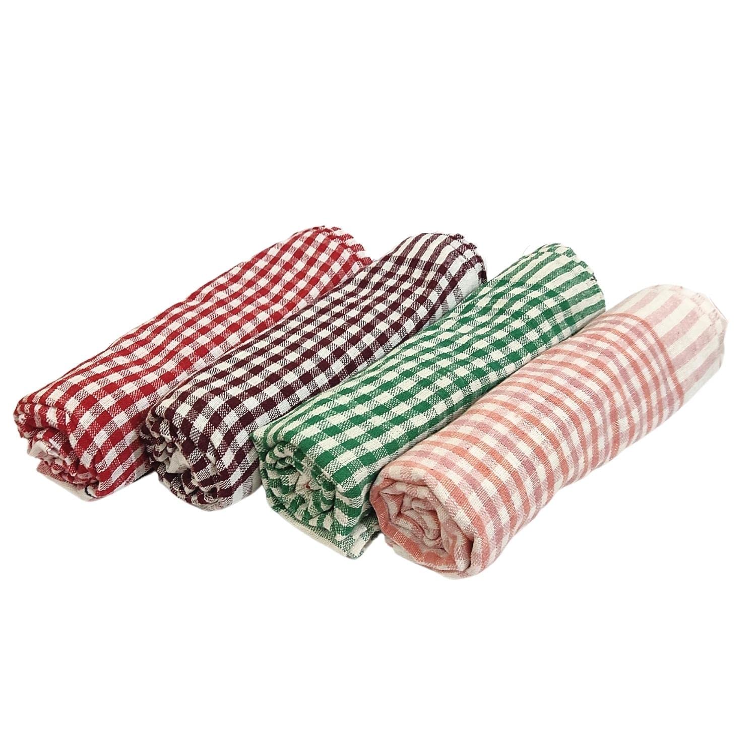 DroliaFresh Home Cleaning Kitchen Cloth, Napkins | Cotton Duster | Multipurpose & Highly Absorbent | 22 x 22 Inch, 200 GSM, Multicolor (Pack of 4) (Size & Weight Guaranteed) (B09V892P5B) Amazon Price History, Amazon Price Tracker