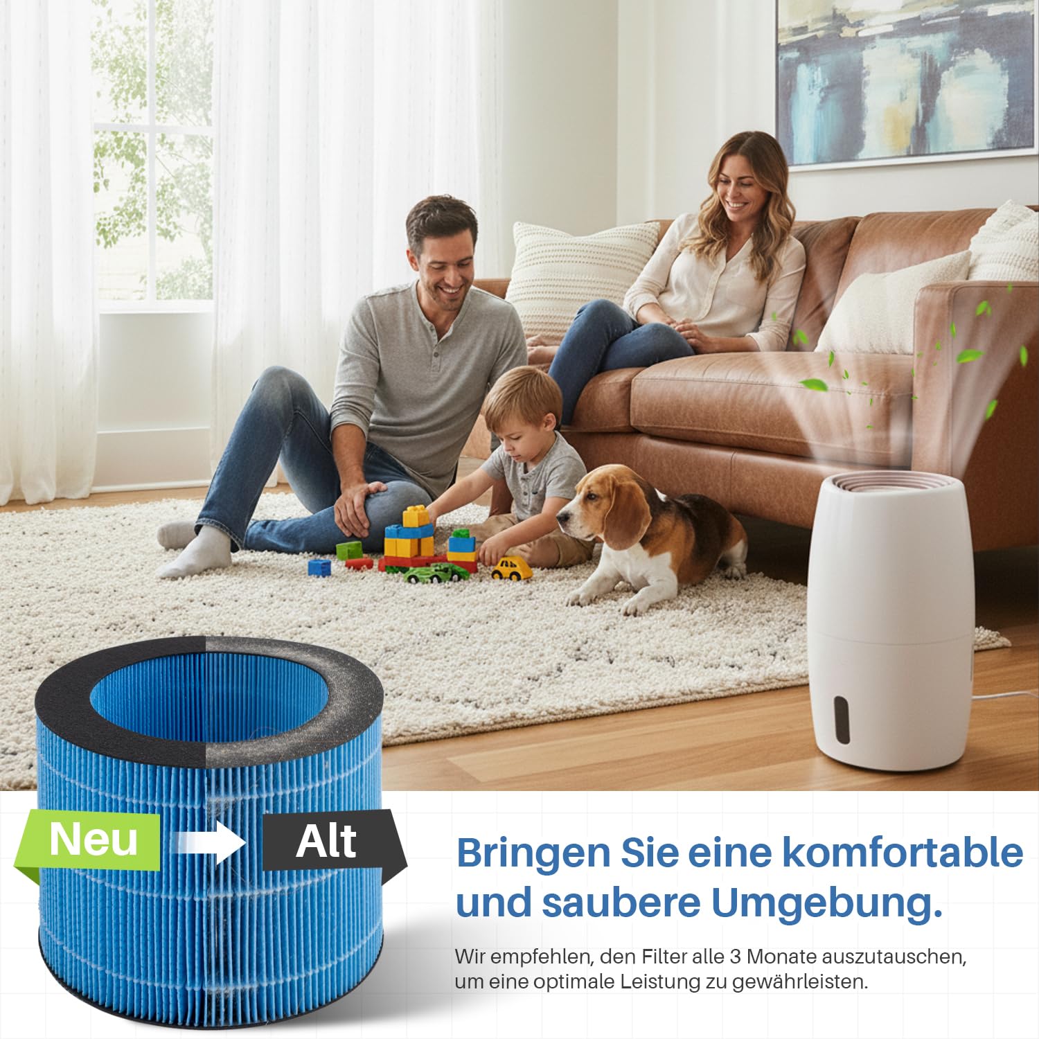 Filtro di ricambio FY3446/30 per umidificatore Philips serie 2000 e 3000, filtro a 3 strati per HU2716/10 HU2718/10 HU3916/10 HU3918/10