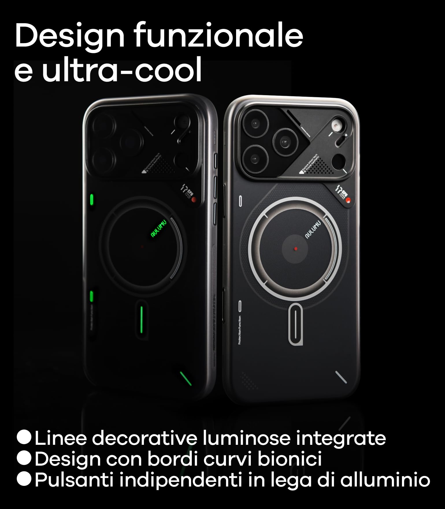 Aulumu A17 Cover Magnetica per iPhone 17 Pro Max Custodia Compatibile con Magsafe Cover con Tecnologia IMD e CoolHyper Termica, Touch V2 Camera Control, Antigraffio Protettiva Case, Bianco Traslucido