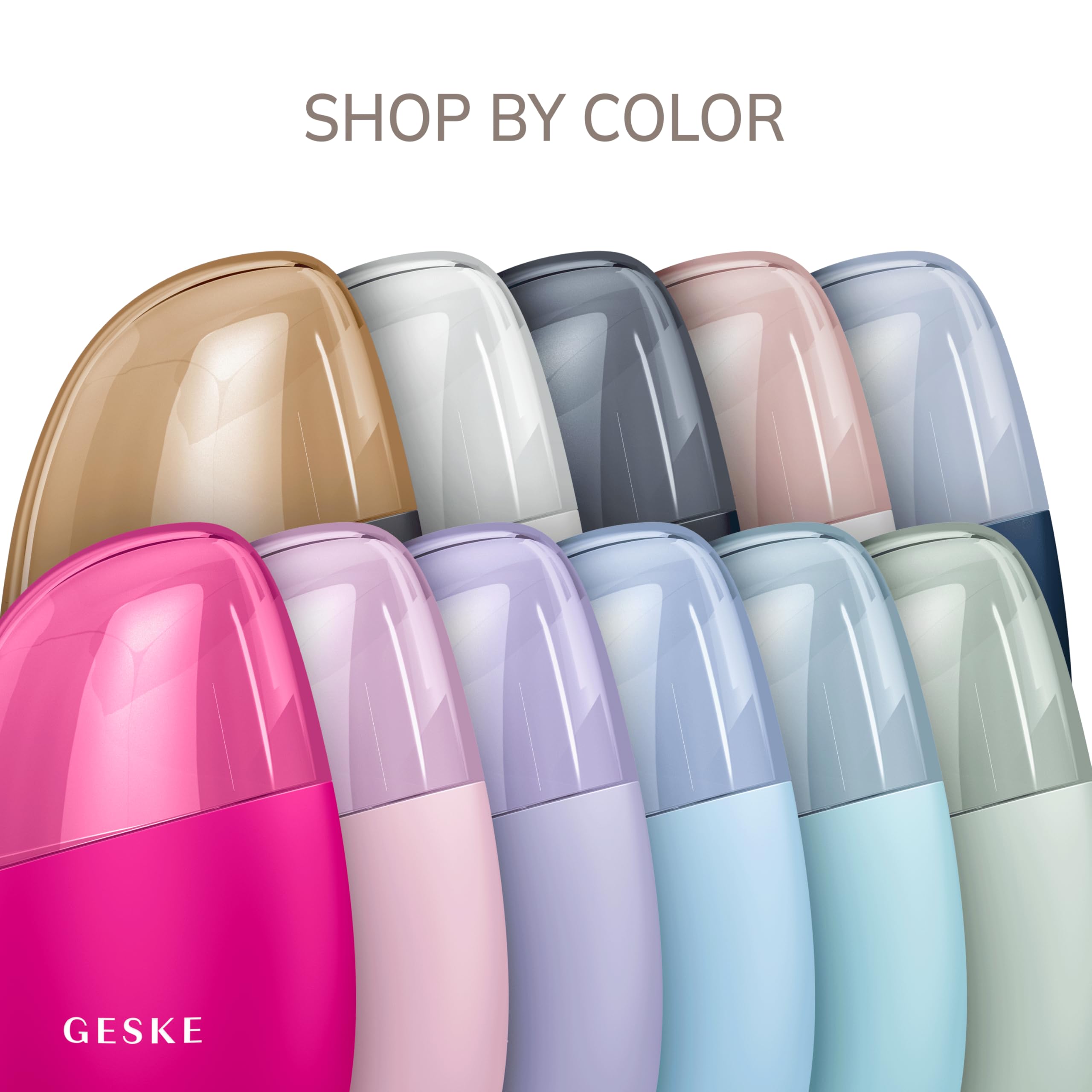 GESKE SmartAppGuided™ Cool & Warm Eye & Face Massager | 7 in 1 | Multi-massaggio | Viso/collo | Raffredda/riscalda senza batteria | Rassoda, rilassa, sgonfia | Eye-Nose Area Targeted Design
