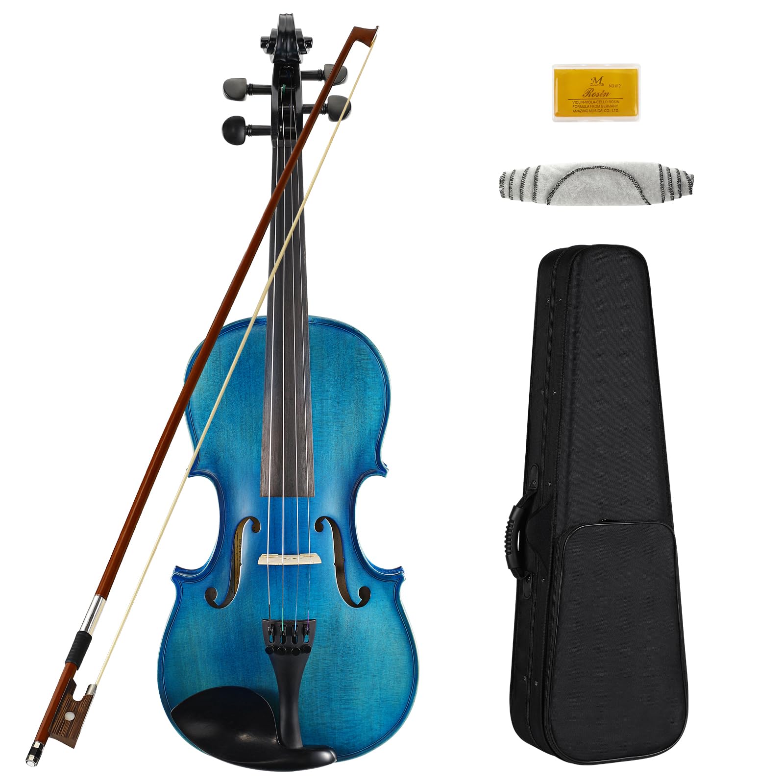 Photo 1 of *Parts Only*
Asmuse Full Size 4/4 Violin Kit, Premium Solid Wood Starter Violin with Bow Case for Beginner Adult Children (Blue)