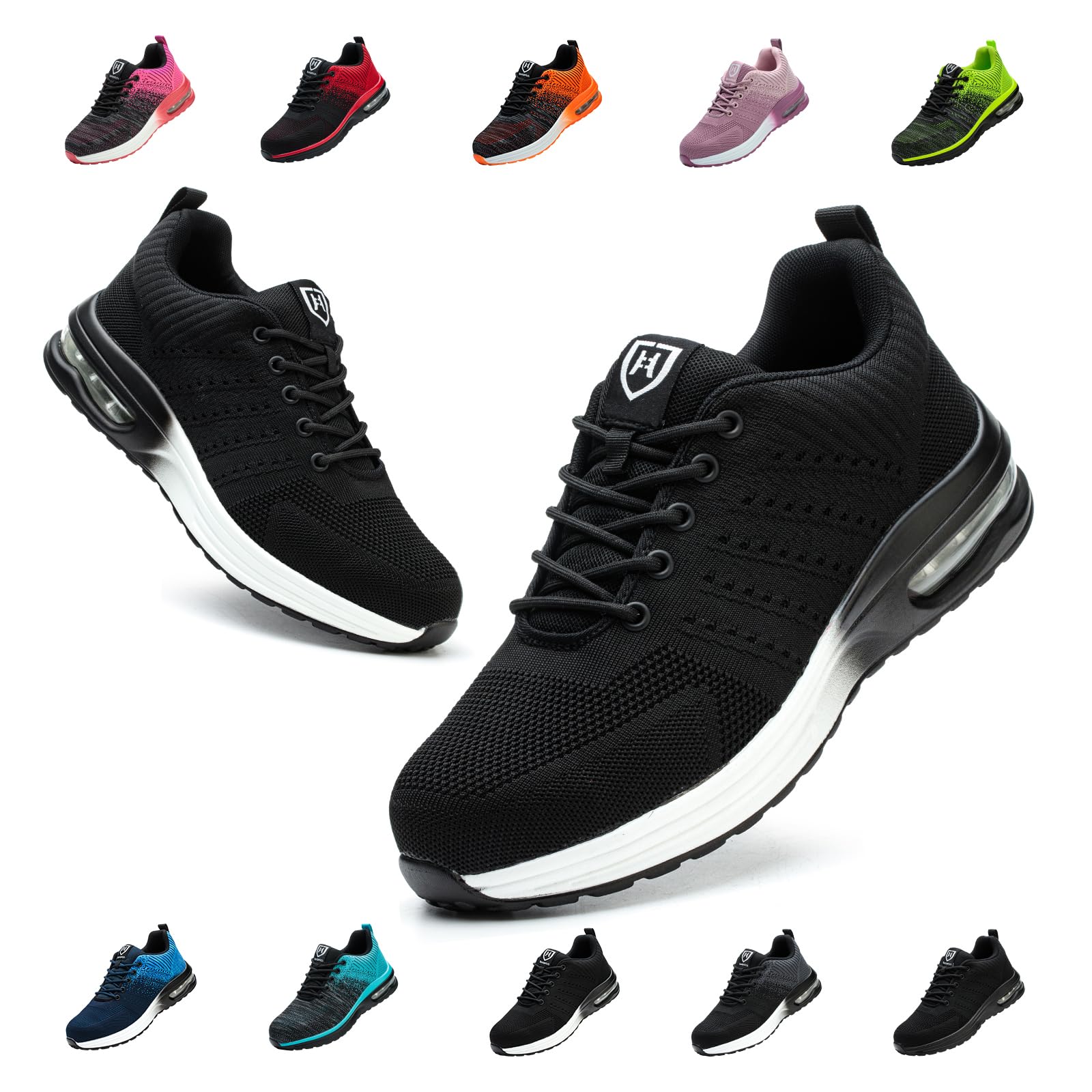 Scarpe Antinfortunistiche Uomo Donna Leggere e Comode Scarpe da Lavoro con Punta in Acciaio Sportive Scarpe da Cantiere Antiscivolo Traspiranti