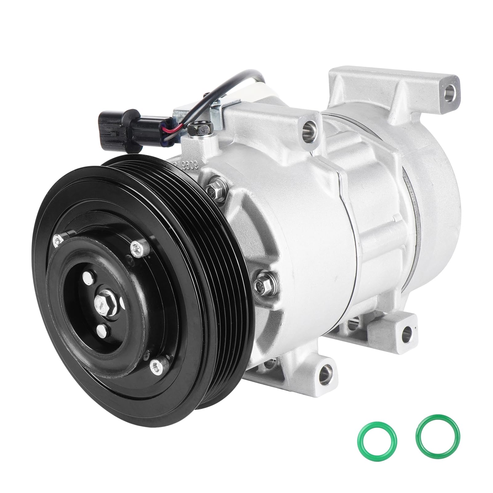 AC Compressor and A/C Clutch Fits for Hyundai Accent 1.6 1.6L 2012 2013 2014 2015 2016 2017, for Kia Rio 1.6 1.6L 2012-2017, Automatic Temperature Control only (no Manual), DVE12 Style, CO 20765C