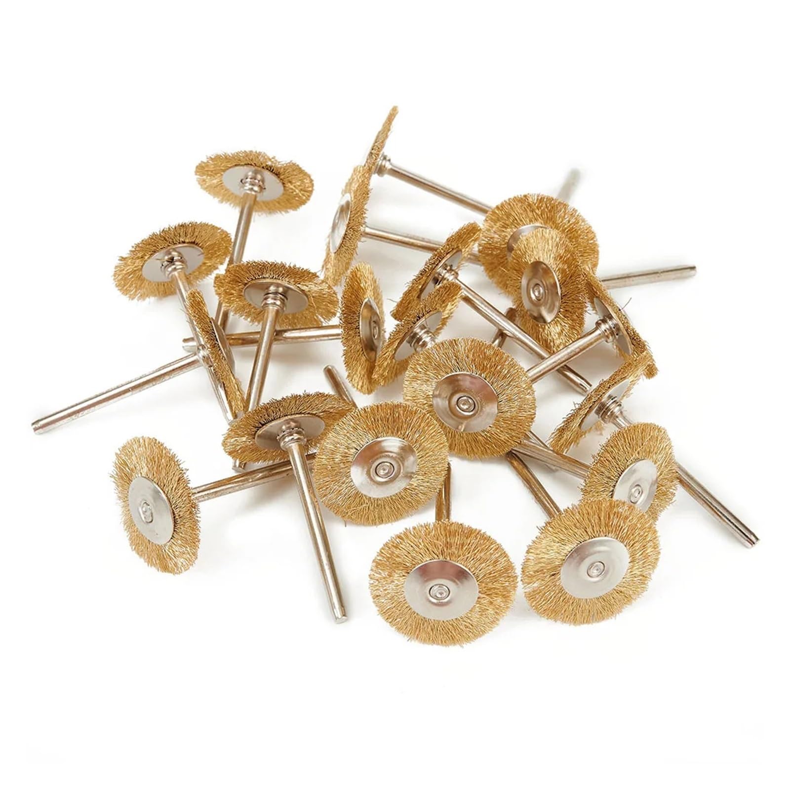 20 sztuk 3.175*25mm drut mosiężny szczotka tarczowa szlifierka narzędzie do polerowania wiertarka akcesoria do szczotek
