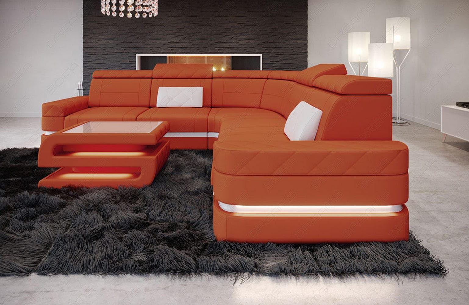 Sofa Dreams Ecksofa Positano L-Form aus Stoff