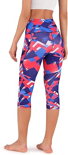 Miniatura 2 de ODODOS - Leggings tipo capri de mujer, no se traslucen y modelan el abdomen, con cintura alta y bolsillos para hacer yoga, atletismo, ejercicio y