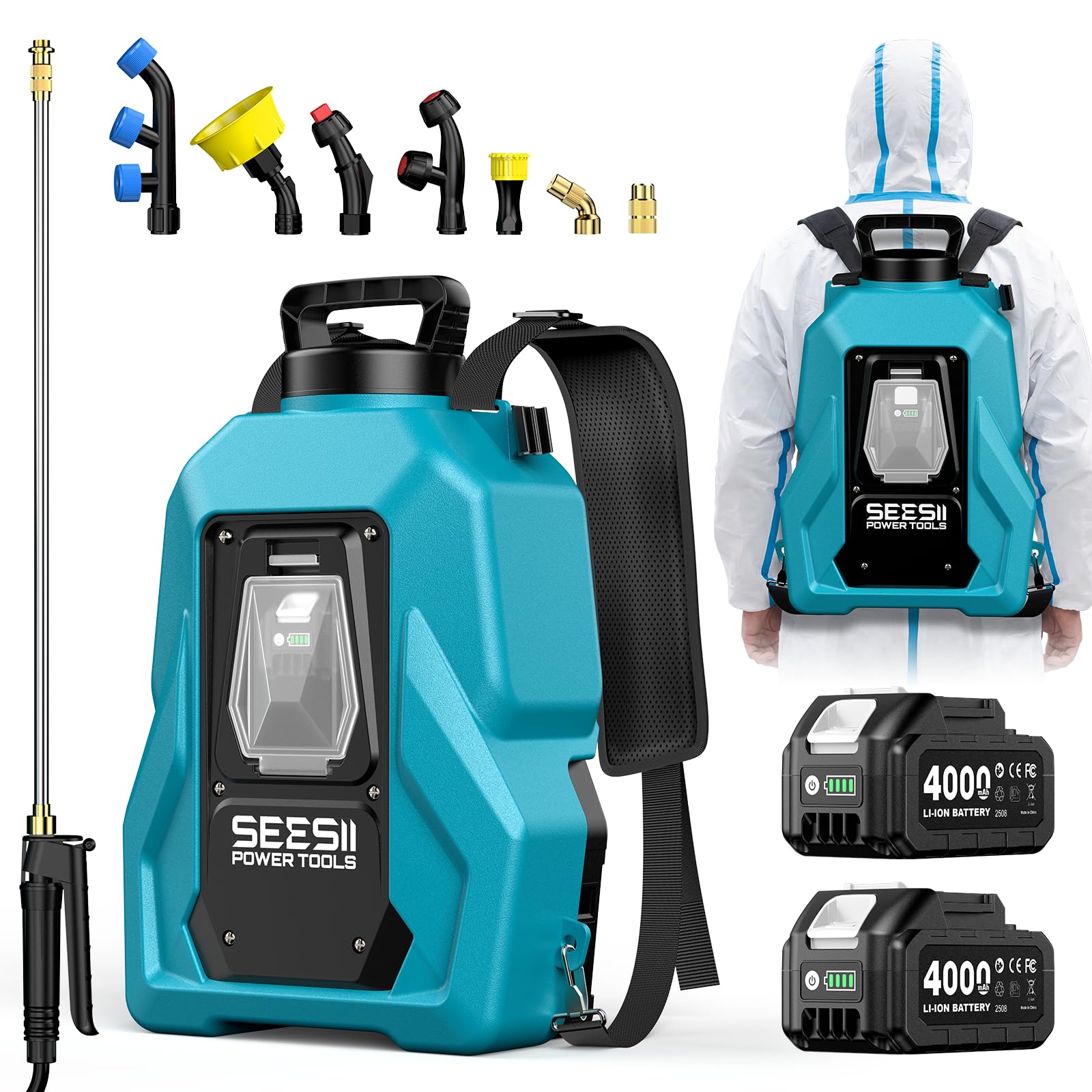 Amazon.co.jp: 【2026新型 18L】SEESII 電動噴霧器 充電式 背負式 2個