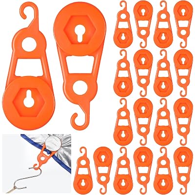 Weysat 20 Pcs 4.13 Inch Movable Snap Tarp Clips Heavy Duty Tarp Clamps Tie Down Clips for Outdoor Camping, Tent, Awning, Banner, Car Cover, Plastic Sheeting, Grommet Replacement