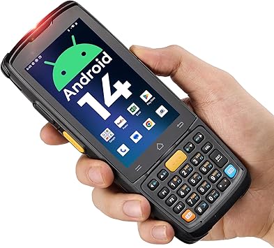 MUNBYN Android Barcode Scanner MC005, Android 14, 4GB+64GB PDA Handheld, Works with Honeywell HS7 1D & 2D Bar Code Scan Engine, 4-inch Touchscreen, 5000mAh Mobile Scanner for Inventory Warehouse