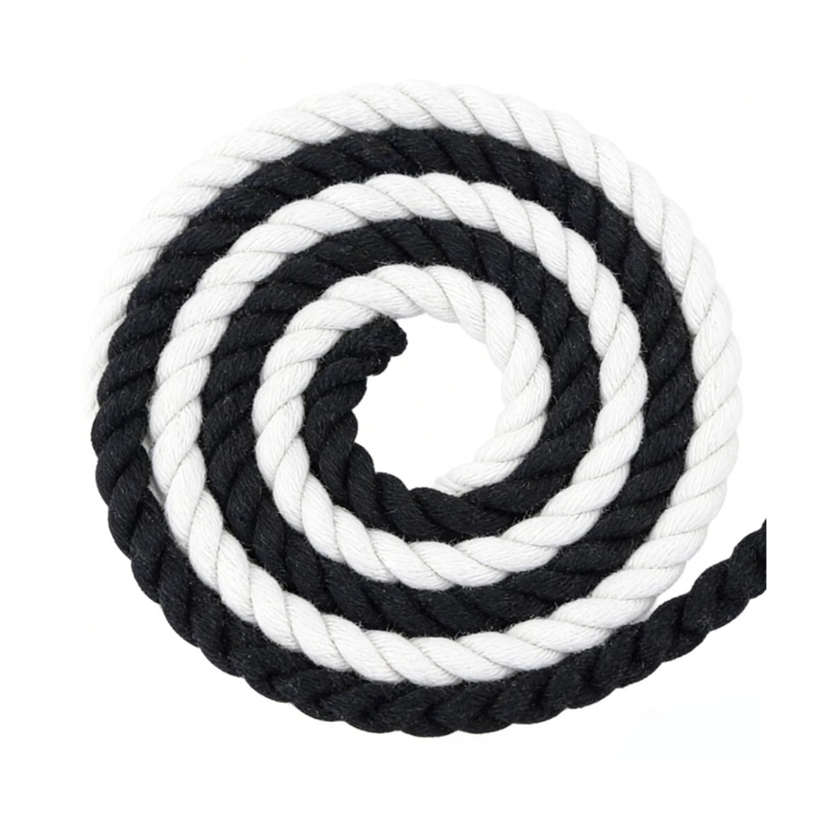 Stendibiancheria for esterni Corda intrecciata a 3 fili nero bianco 5/8 m 5-20 mm macramè fai-da-te(White-15mm,5Meters)