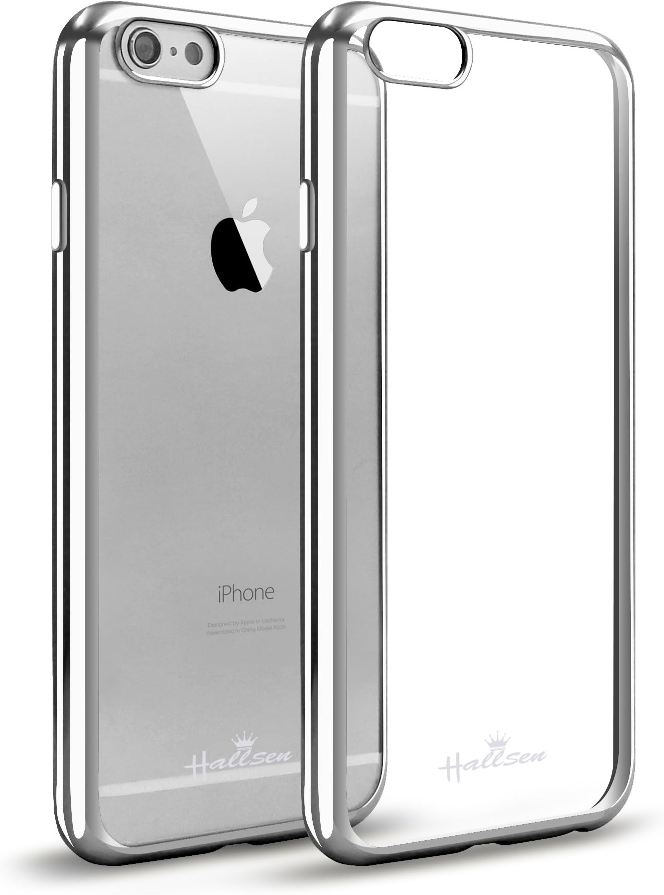 iPhone 6s Case,Hallsen [Electroplating TPU] Ultra-Slim Transparent Crystal Clear Anti-Scratch Flexible Soft TPU Case Cover for Apple iPhone 6/6s 4.7inch - Silver