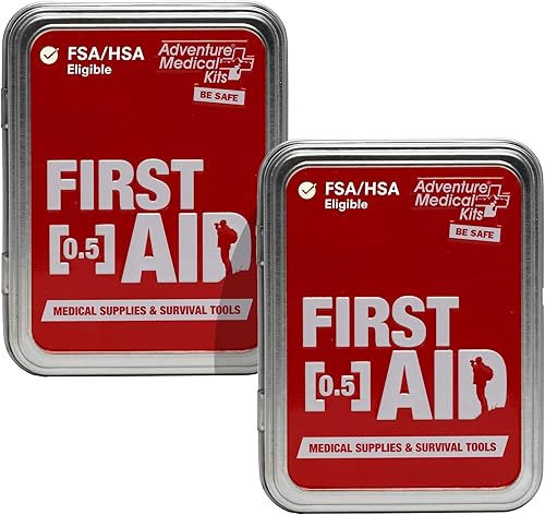 Adventure Medical Kits Primeros auxilios, 0.5 estaño, rojo (paquete de 2)