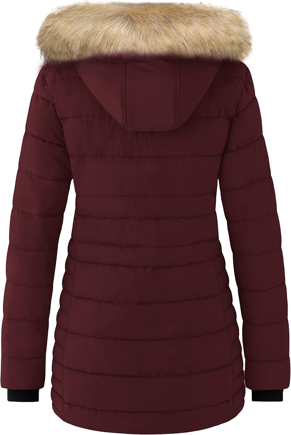 wantdo Women's Warm Winter Coat Heavy Puffer Jacket Parka with Fur Trimmed Hood - Image 2