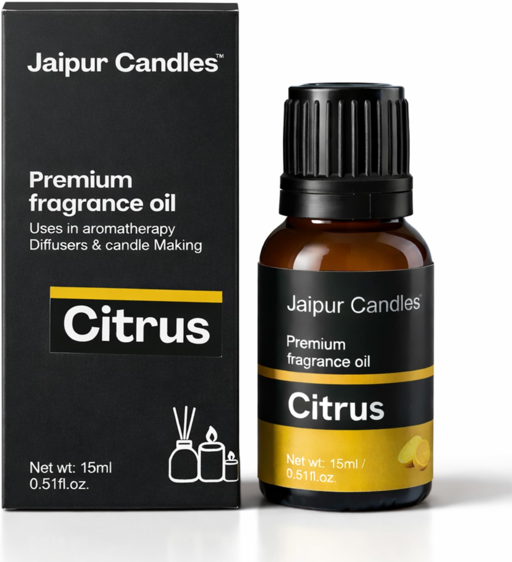 Fragrance Oil | 15 ml | Aroma Oil for Home Fragrance | Best for Aromatherapy | Use in Diffusers, Candles, Air Fresheners, Soaps (15ML, Citrus)