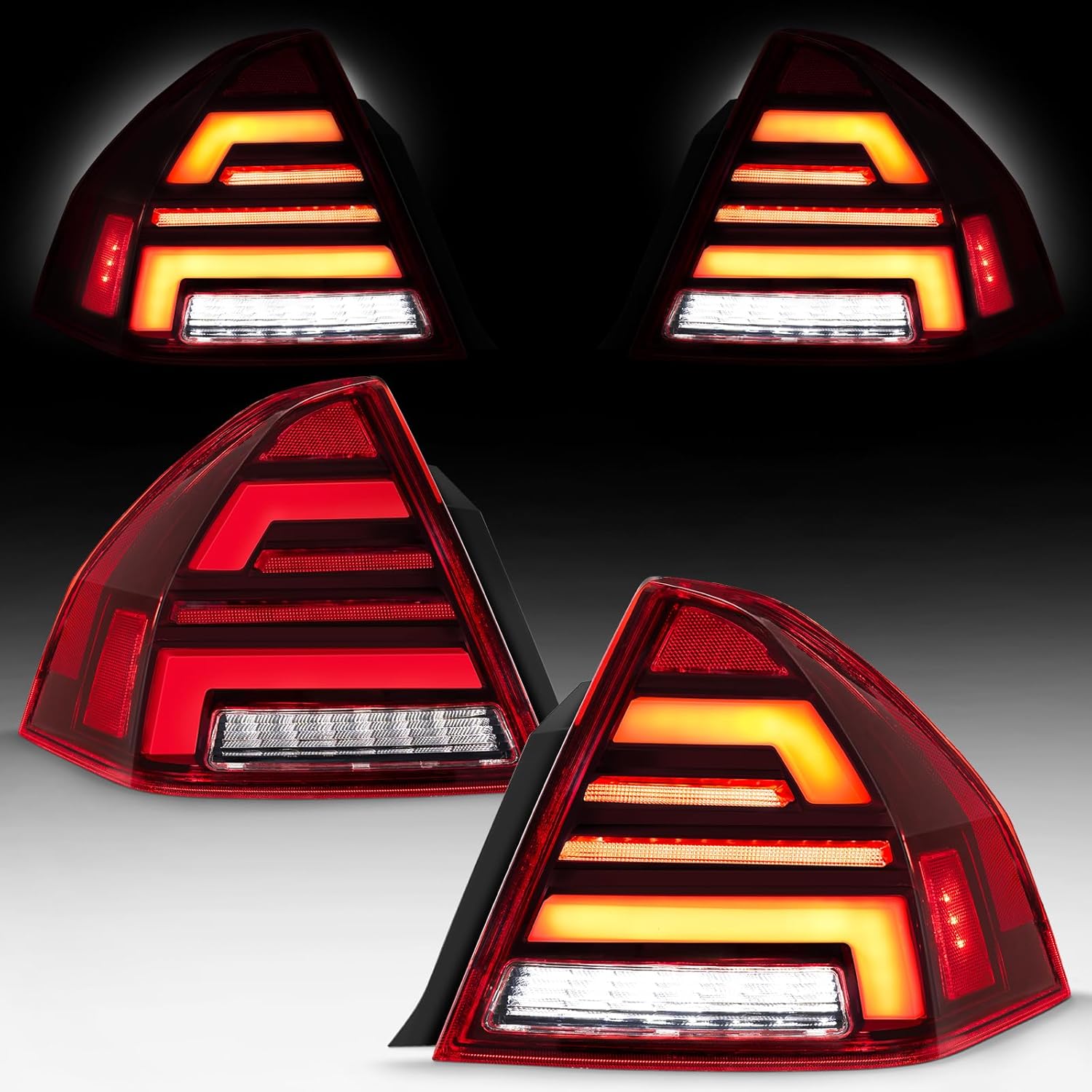 ELH LED Tail Light Assembly Compatible with 2006-2013 06-13 Chevrolet Impala w/LED DRL Sequential Turn Light 2014 2015 2016 14 15 16 Chevy Impala Limited Tail Lamp