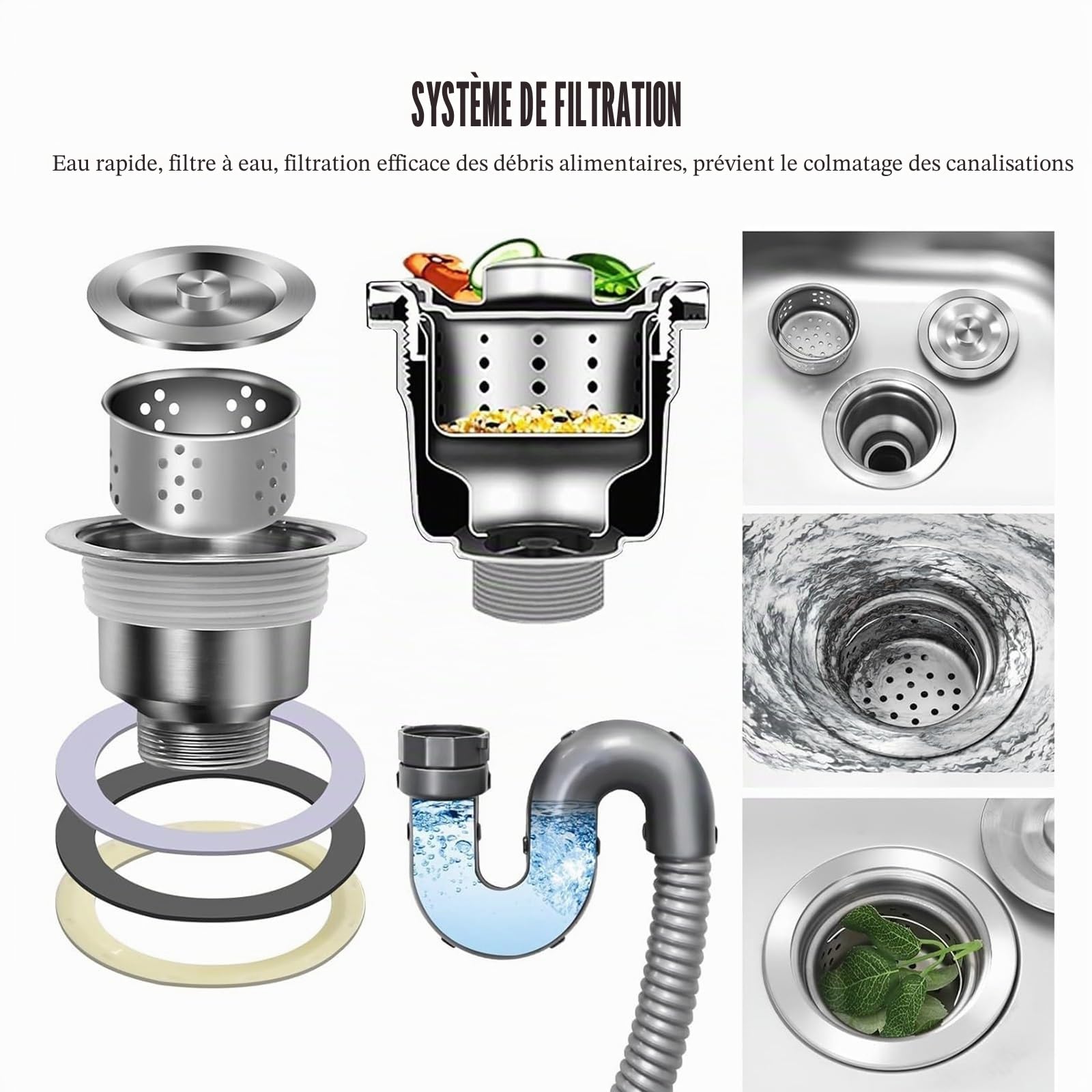 Évier Utilitaire Autoportant Acier Inoxydable, Évier De Cuisine Buanderie Cuve Simple Lavabo À Main Évier De Cuisine, pour Restaurant, Cuisine, Bar, Garage, Arrière-Cour(50 * 37cm)