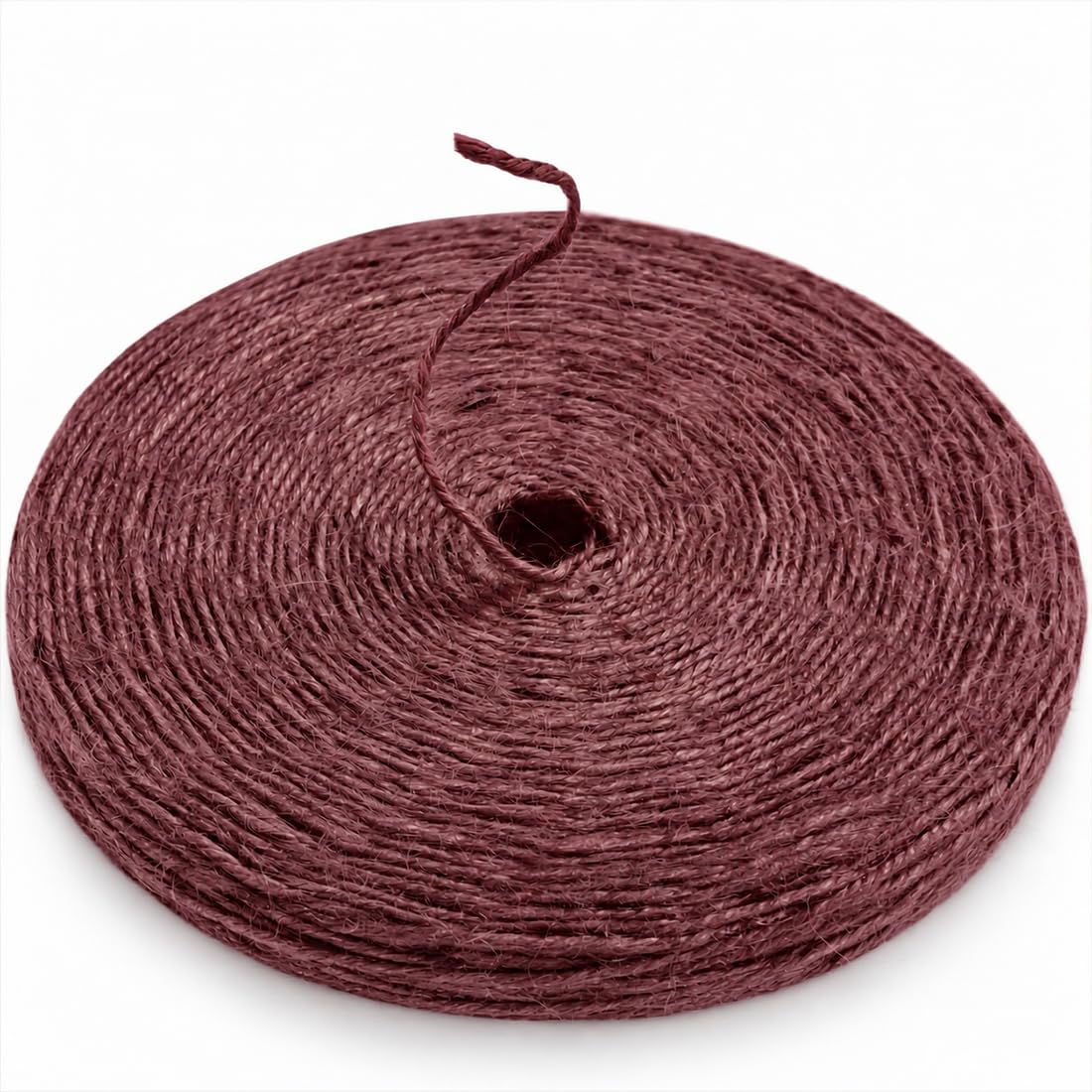 SMART&amp;CASUAL 2mm Natural Jute Twine String Thin for Craft Plant Garden Gift Wrapping Christmas Handmade Art Decoration Packing String Home Art Decoration (Palevioletred) (328 Ft (100M))