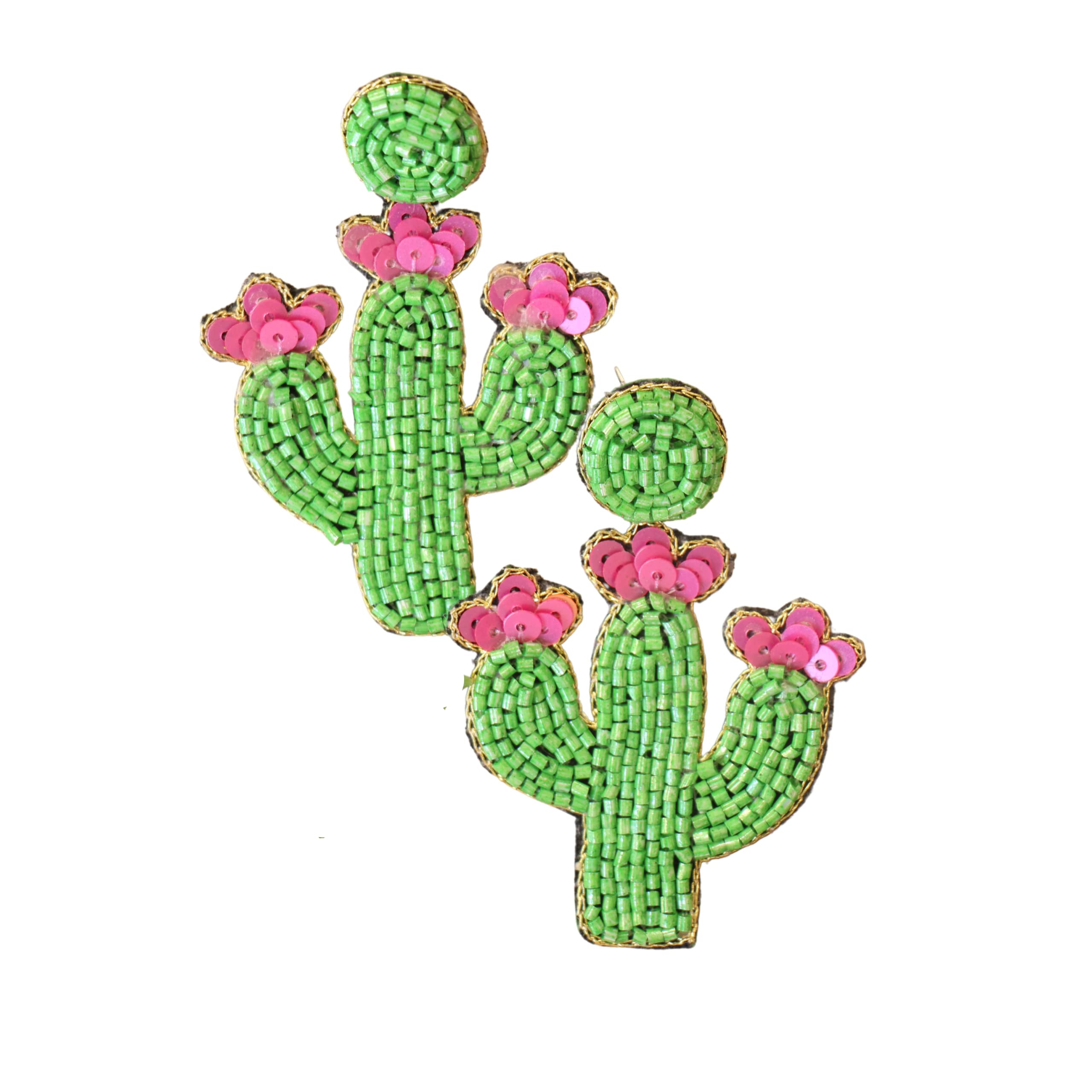 Quirkify Handcrafted Beautiful Small Cactus Flower Beaded Earring For Women | Elegant Studs For Girls | Boho Cactus Earrings (B0B1DHZYXW) Amazon Price History, Amazon Price Tracker