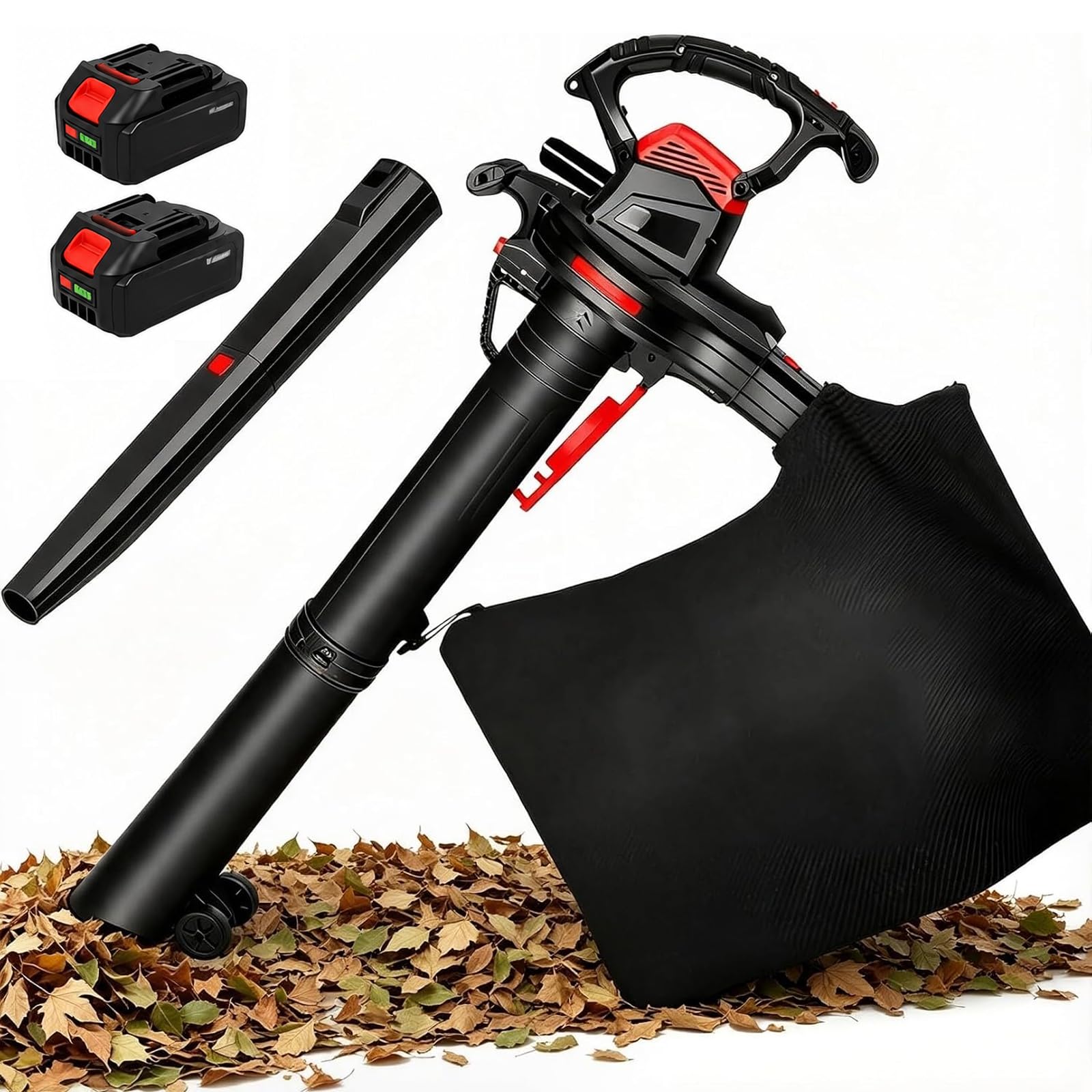 Soplador/Aspirador de Hojas eléctrico, Bolsa de Recogida de 40 l