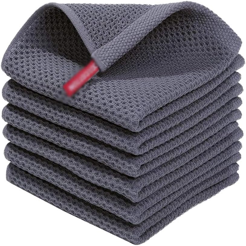 Cotton Dishcloth Soft Absorbent Kitchen Towel Household Cleaning Cloth Tools Gadgets Wash