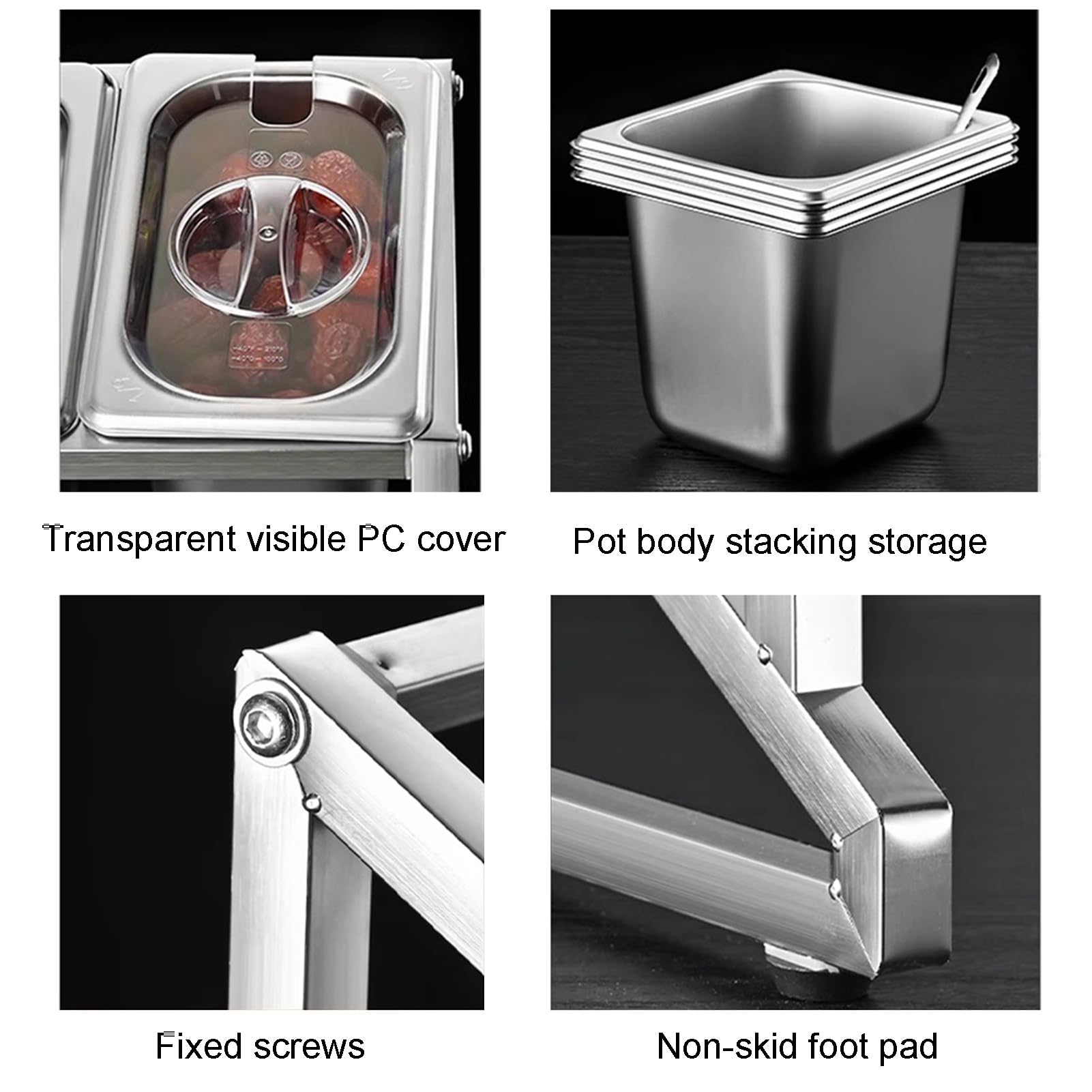 Espandibile portaspezie set condimenti dispenser cucina buffet orgar supporto da banco in acciaio inox per salse, condimenti, marmellate e condimenti