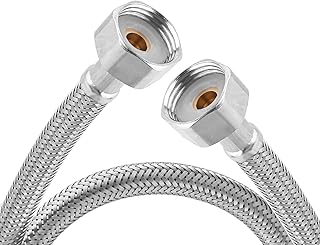 1PCS Flexible Pipes for Bathroom/Kitchen/Toilet Taps British Standard Pipe 1/2" x 1/2" BSP Fitting