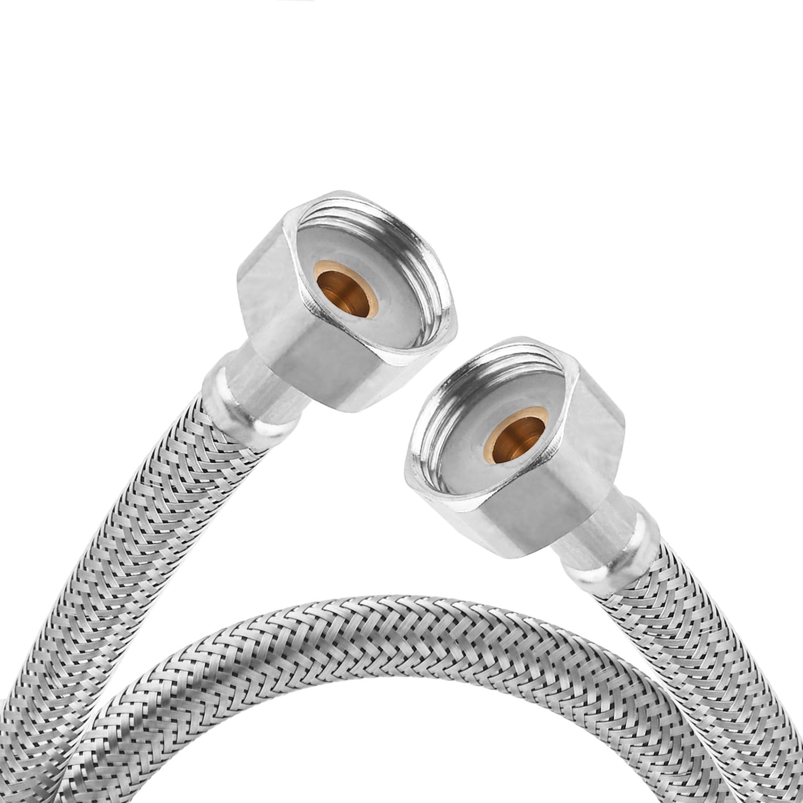 1PCS Flexible Pipes for Bathroom/Kitchen/Toilet Taps British Standard Pipe 1/2" x 1/2" BSP Fitting