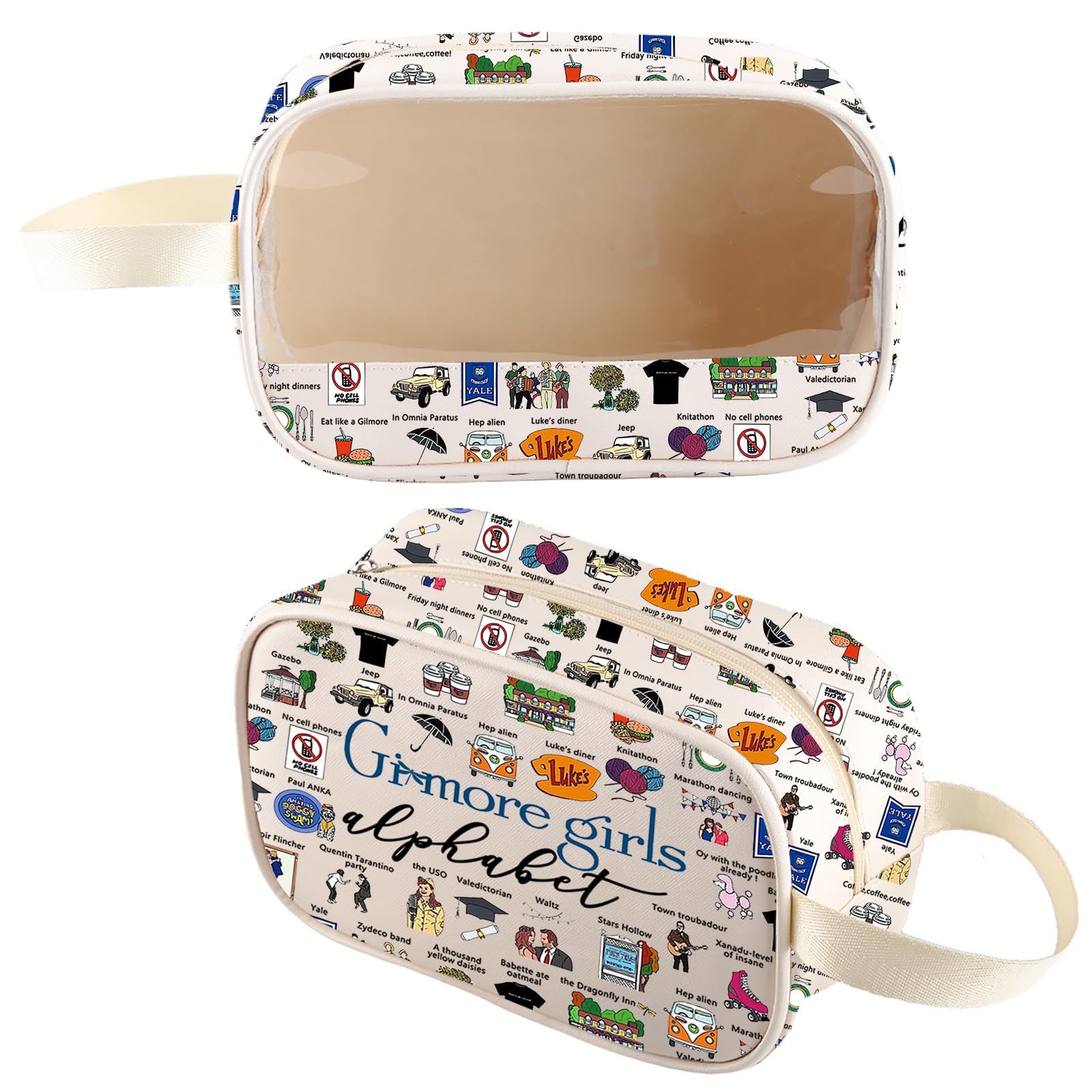 MNIGIU TV Show Merchandise Lorelai and Rory Lover Gift TV Show Clear Makeup Bag for Women (Gil Clear Bag)