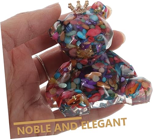 Miniatura 7 de IMIKEYA Adorno de oso de cristal, adornos de cristal para manualidades, escultura, estatuilla de resina, decoración de animales, decoración de