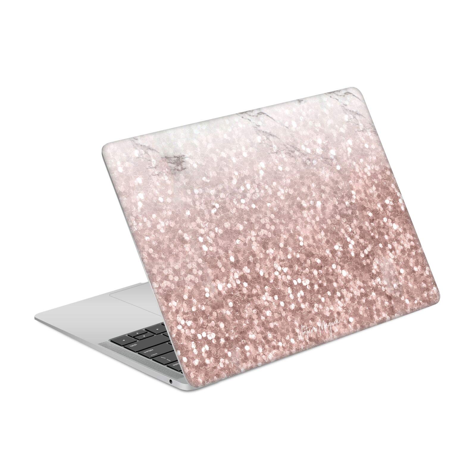 Skin vinyle marbre rose or glitter MacBook Air 13.3 évite rayures traces - 7