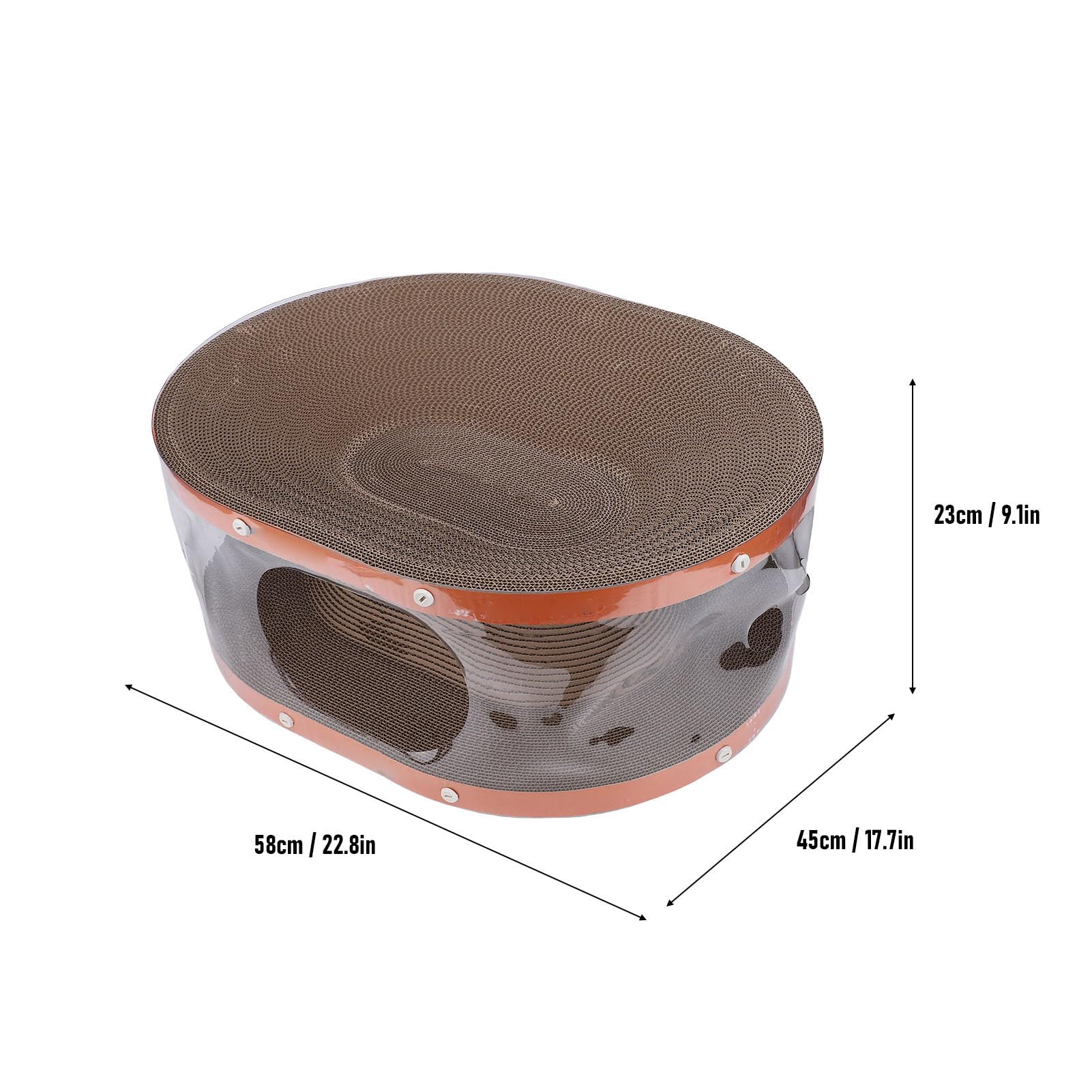 Almohadilla de cama de juguete para gatos, interactiva, divertida, para interiores, multifuncional, soporte de carga suave, cartón corrugado para gatos de 10 kg