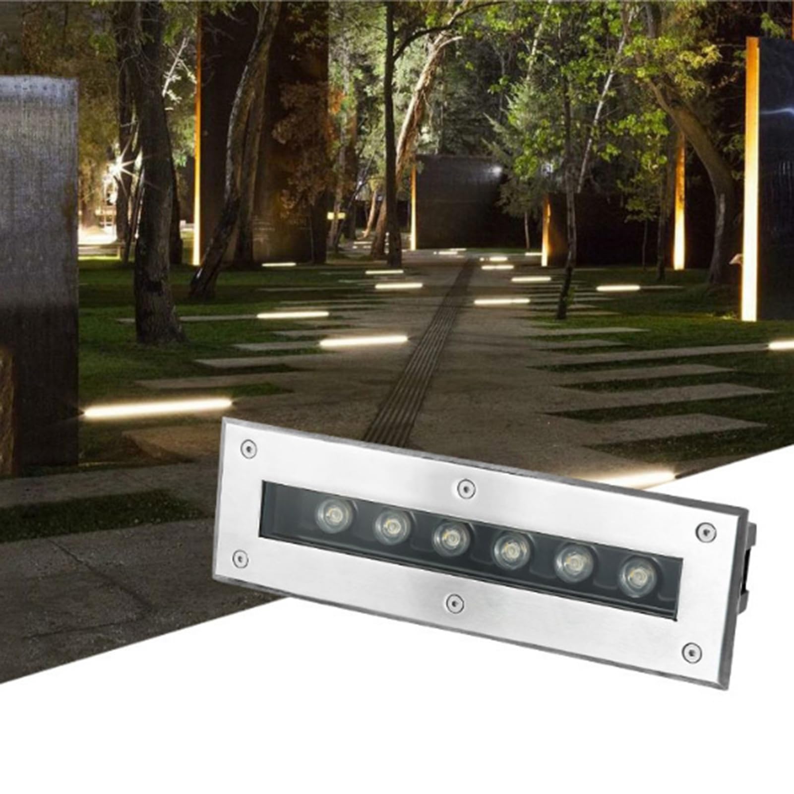 Wbudowane światła LED, zewnętrzne światła podłogowe, IP66, wodoodporne, podziemne światła podziemne, AC85-265V do podjazdów, podjazdów, mostów, schodów, ogrodzeń, oświetlenia krajobrazu firmy GIA