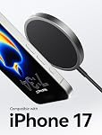 JSAUX Chargeur sans fil magnétique compatible avec MagSafe Chargeur/iPhone 16/16 Pro/16 Plus/16 Pro Max/iPhone 15 Pro Max Plus / iPhone 14 13 12 Series, Support de charge sans fil Mag, chargeur Mag (Noir)