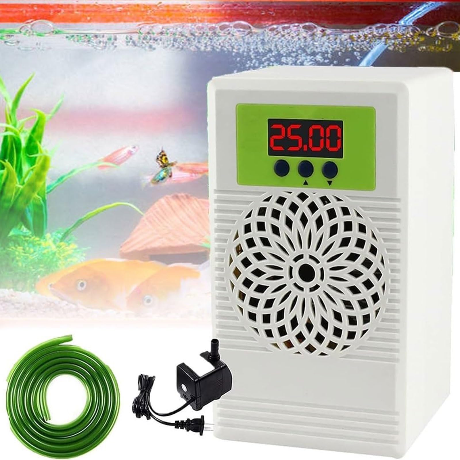 Enfriador de Agua for Acuario, máquina de enfriamiento de Agua for Tanque de Peces de 30 l con Dispositivo de Temperatura Constante de 10-40 ℃ y Kit de Bomba, diseño silencioso, for camarones de