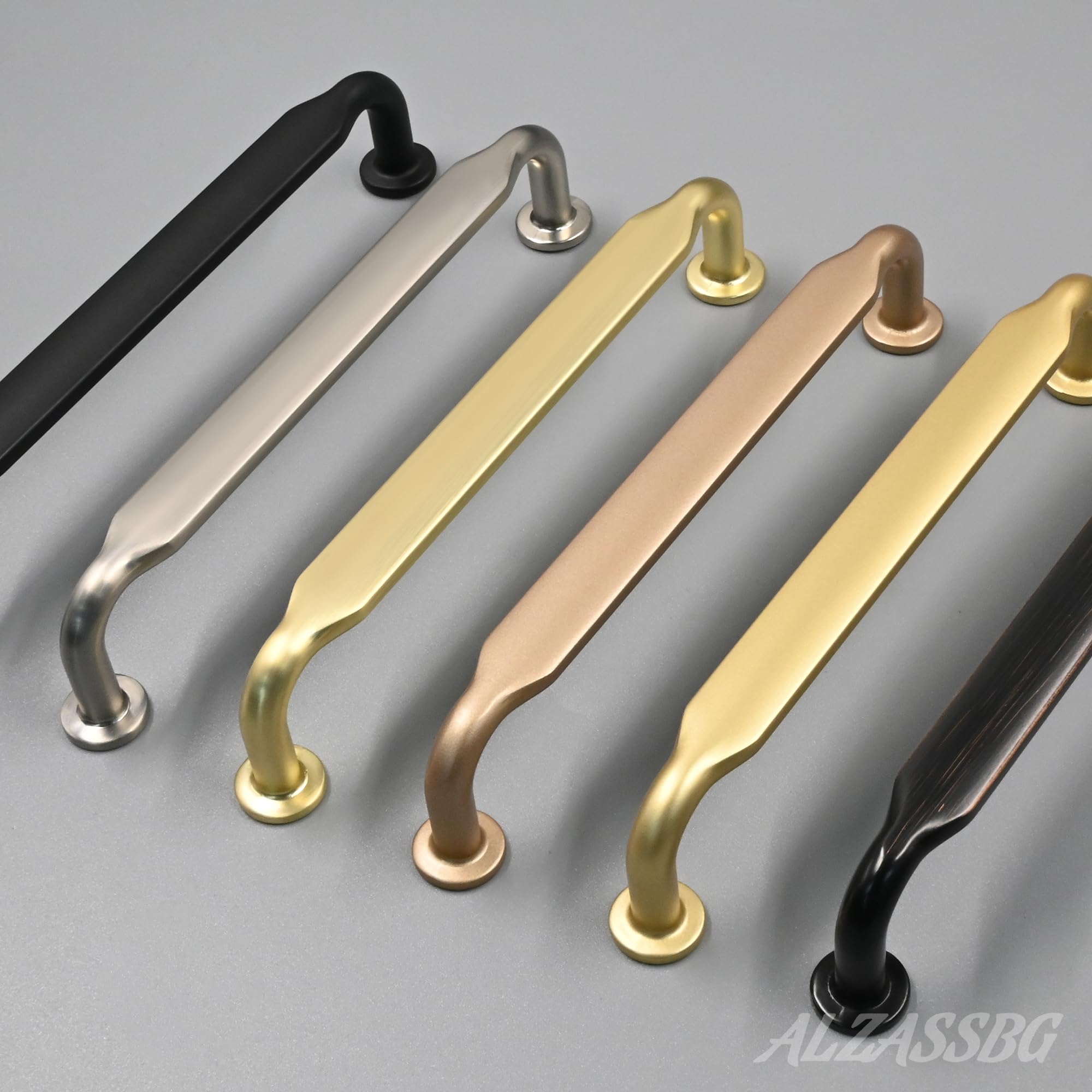 Alzassbg AL3503MB Schrankgriffe, 320 mm, Lochmittenbogen, moderne Schrankgriffe, Küchenschränke, Hardware für Schränke und Schubladen, 6 Stück
