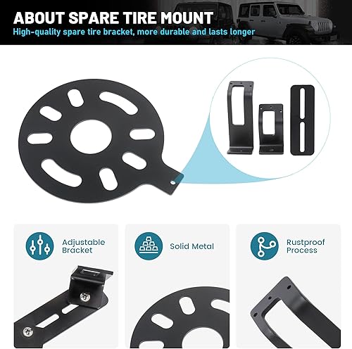 Miniatura 3 de EWAY Classic 3.0 - Cámara de respaldo ajustable para Jeep Wrangler JK JKU Rubicon Sahara Sport Unlimited 2007-2018, carcasa de metal resistente,