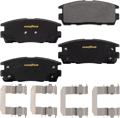 Goodyear Brakes GYD1275 - Juego de pastillas de freno de disco trasero de cerámica de carbono para camiones y SUV, pieza de repuesto para Captiva