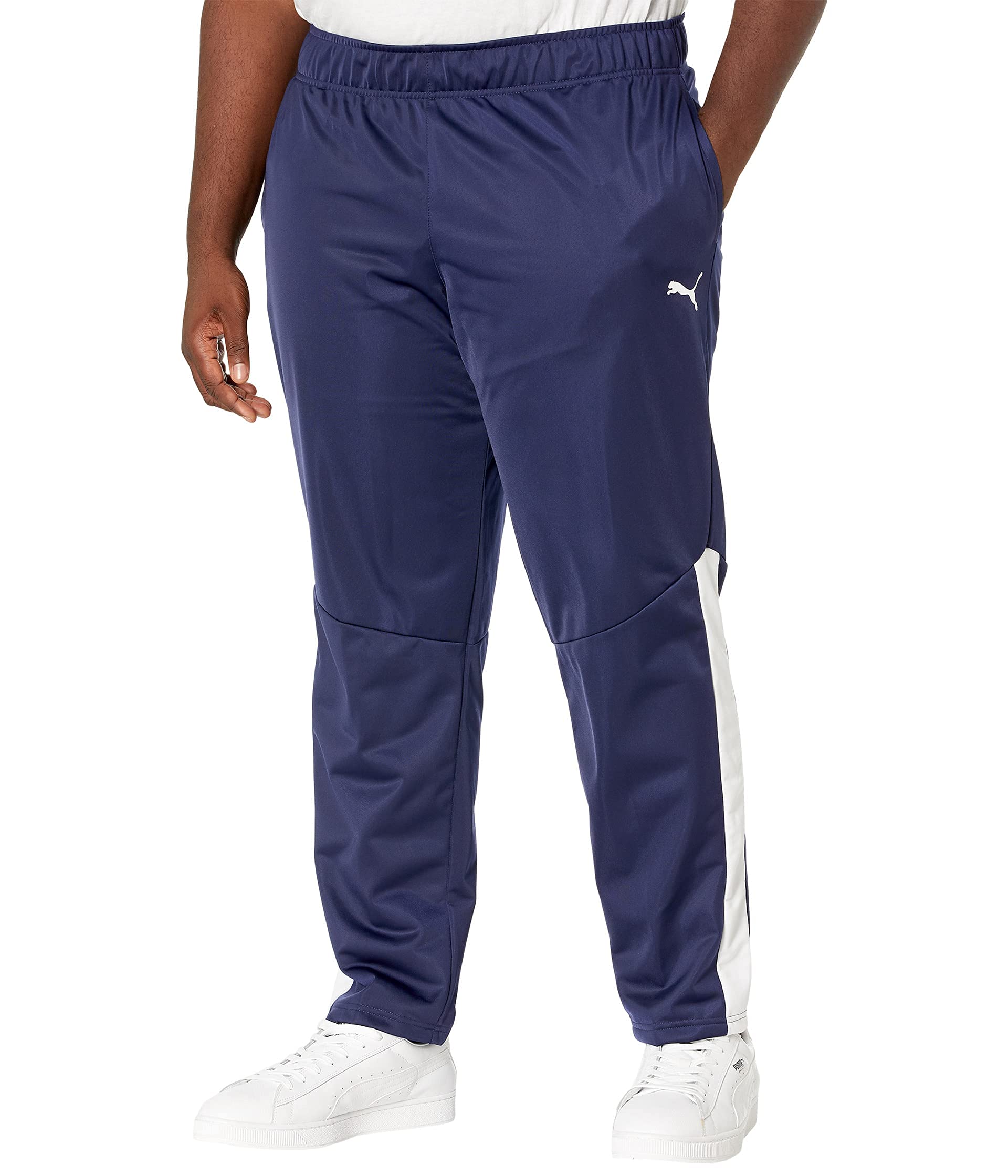 PUMA mens Contrast Sweatpants Peacoatpuma White XXLarge US