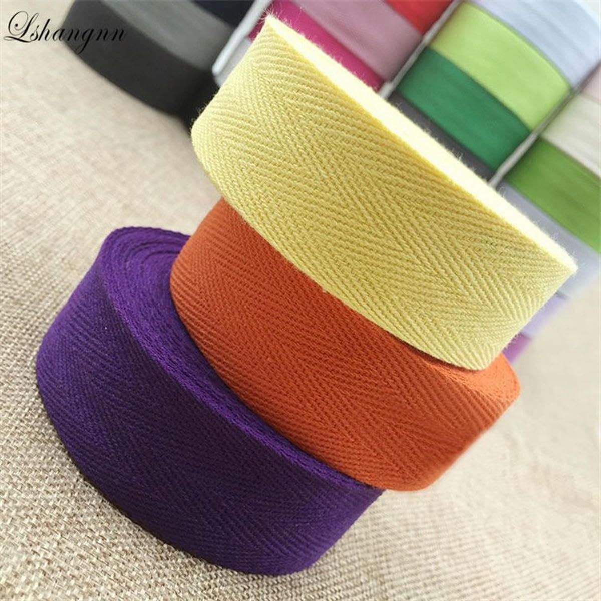 Cinta de algodón de 30MM de ancho, paquete de cinta de espiga, cinta de algodón de 50 yardas para accesorios de tela hechos a mano-NO17