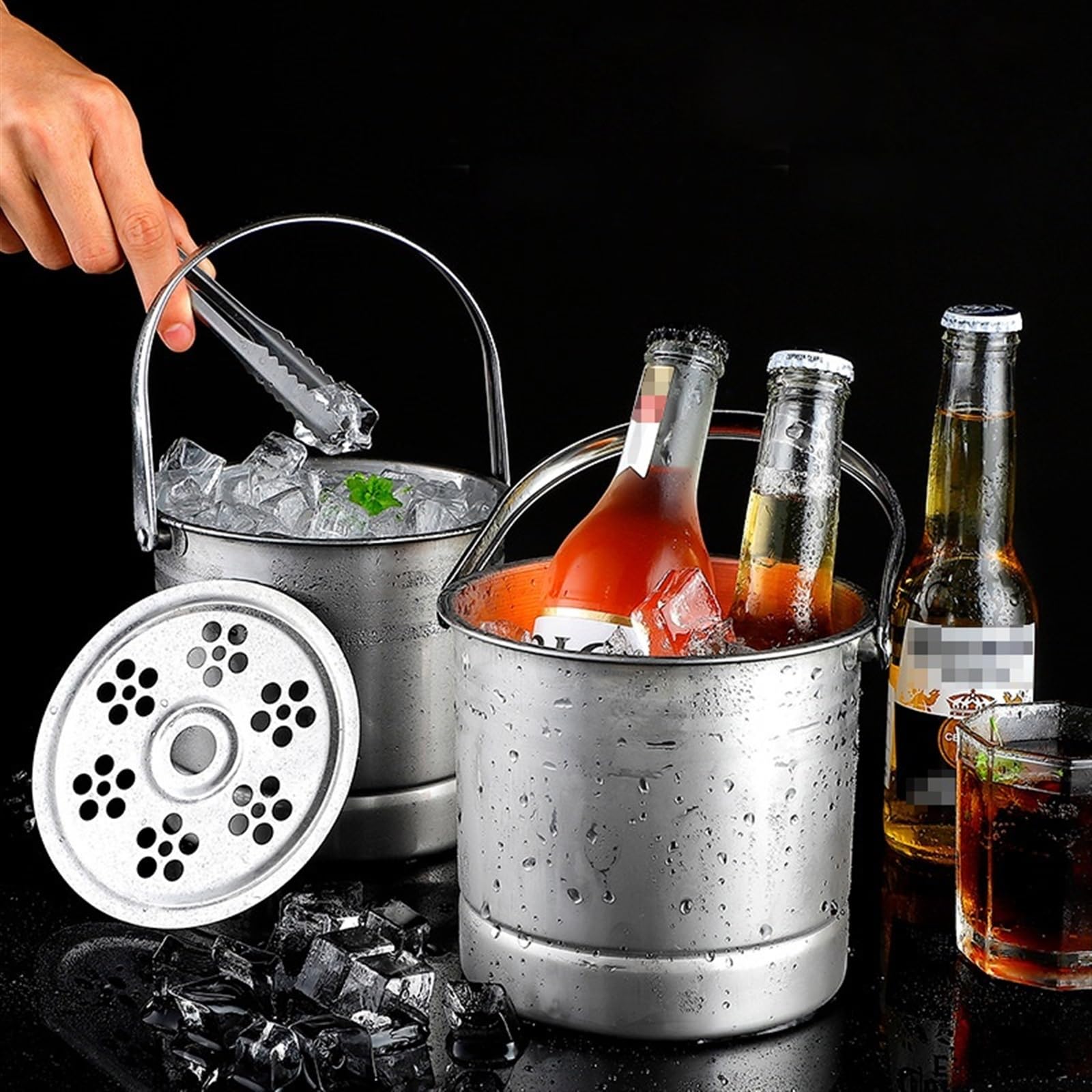 Portabilidad Cubo de Hielo pequeño portátil Engrosado