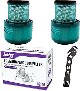 Jelter 2 pack V15 detect filters replacement compatible for Dyson V15 post Hepa filters replacement parts detect+ V12 V15 post filter for Dyson V12 cordless vacuums
