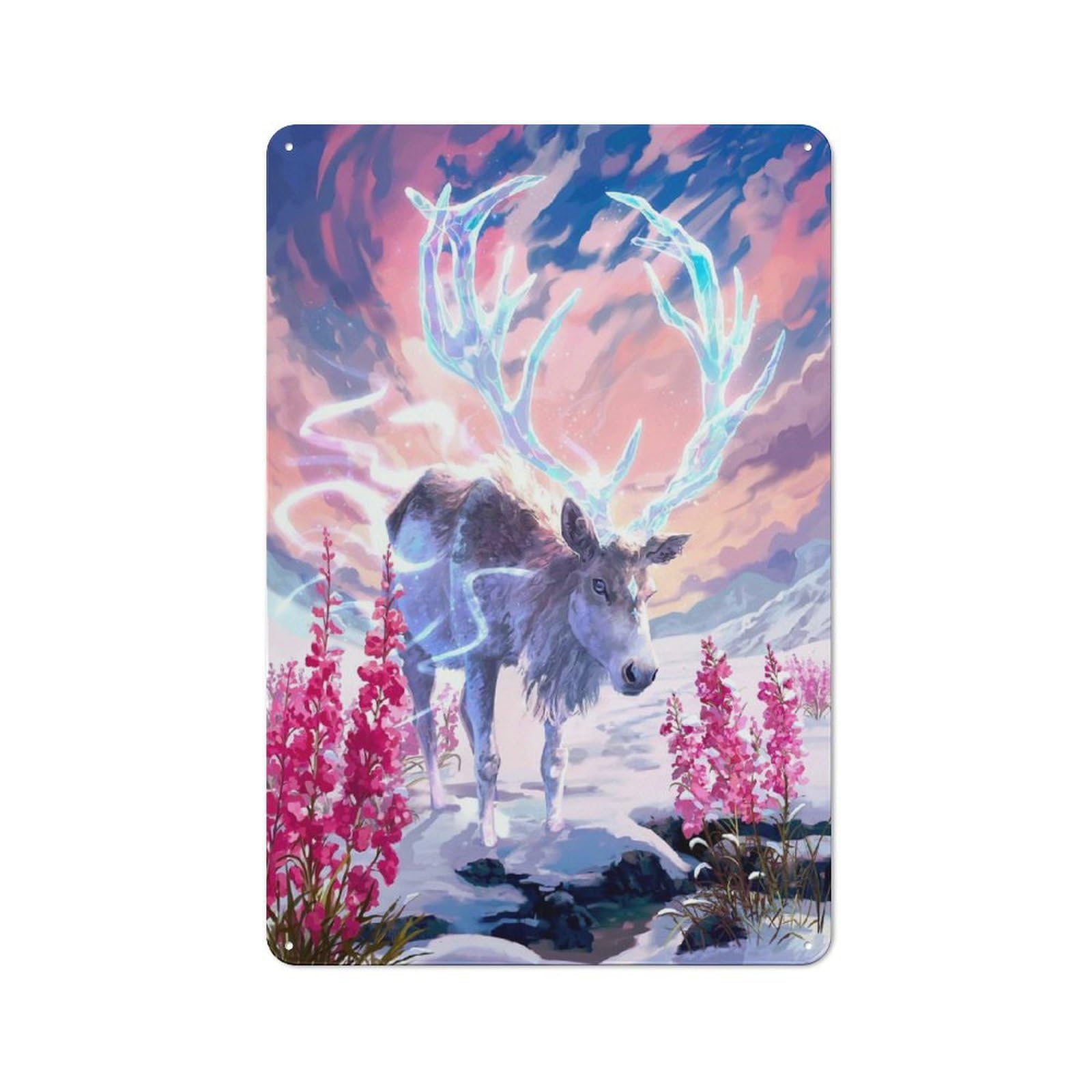 Junmoney The Bringer Of Winter 30X20cm Rustic Metal Plaque With For Café Or Restaurant, For Themed Interiors In Cafés And Restaurants