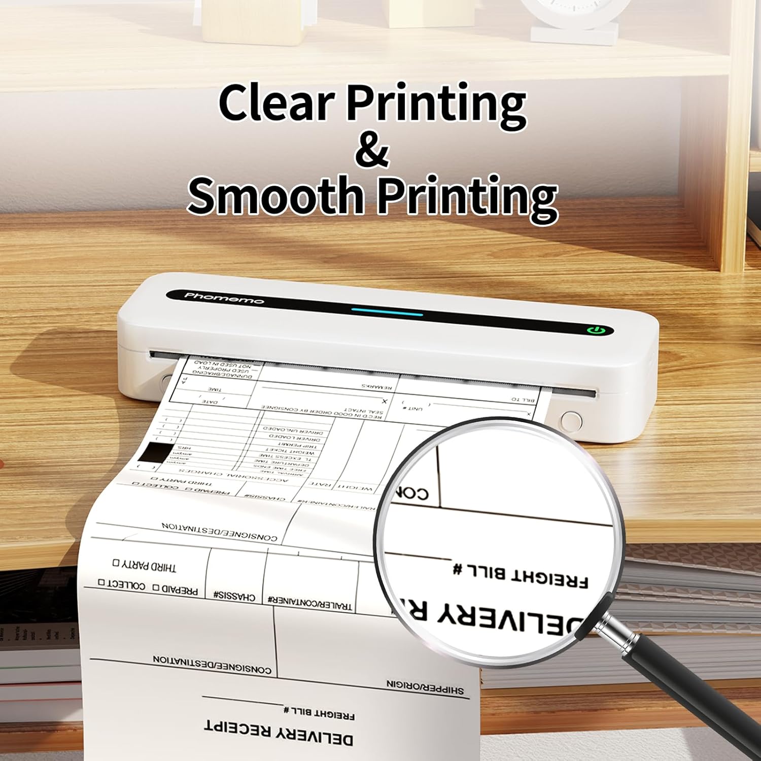 Phomemo A4 Thermal Paper, Quick-dry Continuous Thermal Printing Paper, Compatible with M832/M833/M834 M835 M836 MT810, 8.27